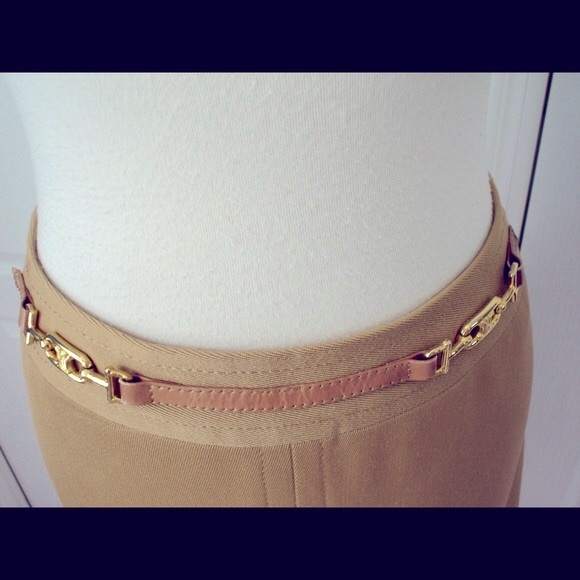 Vintage 1970s CELINE Paris A-line Camel Wool Skirt Size 38, 27W - Picture 7 of 14